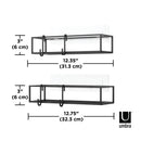 Cubiko Adhesive Shower Bins, Set of 2