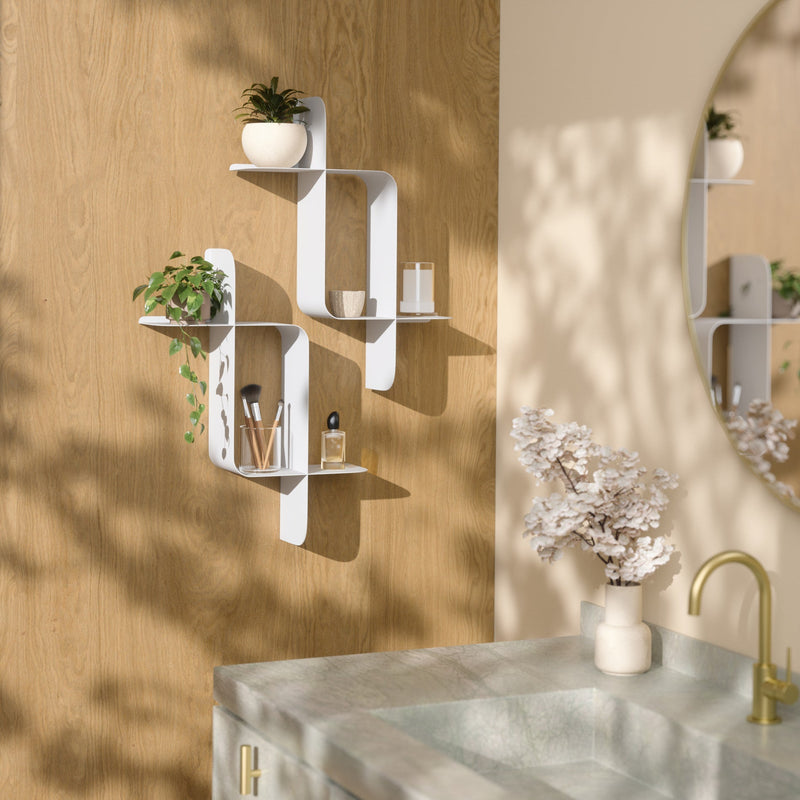 Montage Metal Wall Shelves, Set of 2