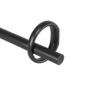 Single Curtain Rods | color: Matte-Black | size: 42-120" (107-305 cm) | diameter: 1" (2.5 cm)