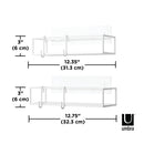 Cubiko Adhesive Shower Bins, Set of 2
