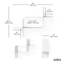 Montage Metal Wall Shelves, Set of 2