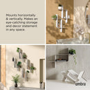 Montage Metal Wall Shelves, Set of 2