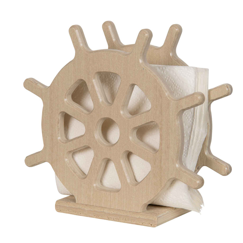 Amish Seaquest Ships Wheel Napkin holder