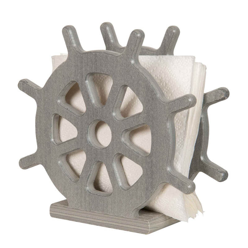 Amish Seaquest Ships Wheel Napkin holder