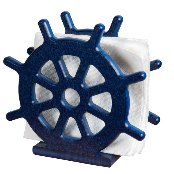 Amish Seaquest Ships Wheel Napkin holder