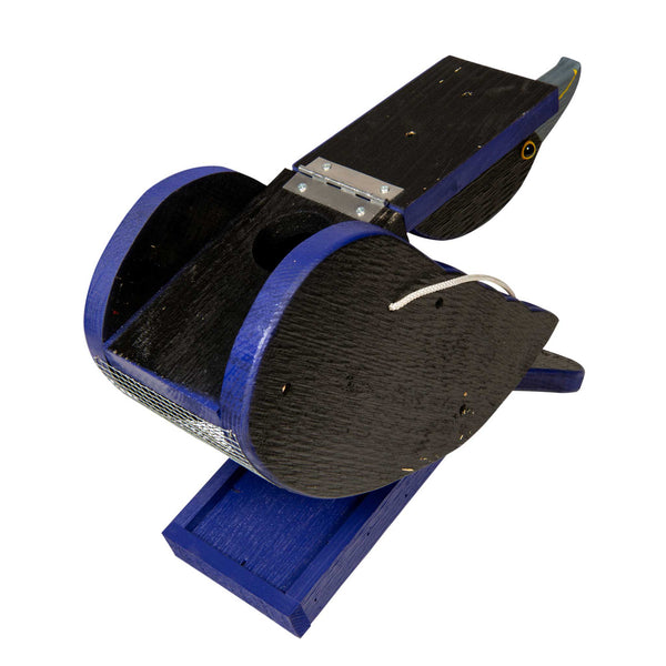 Amish Raven Bird Shaped wood feeder
