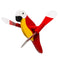 Amish Garden Wood Red Parrot Whirlybird