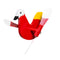 Amish Garden Wood Rooster Whirlybird