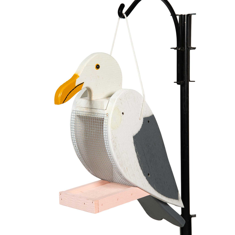 Amish Seagull Bird Shaped wood feeder