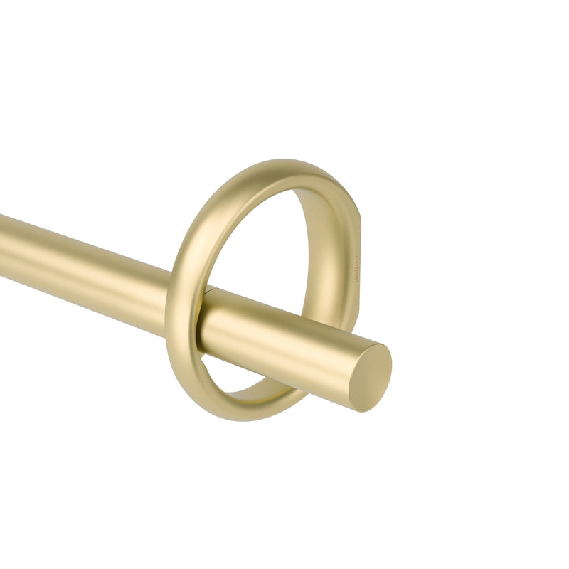 Single Curtain Rods | color: Gold | size: 42-120" (107-305 cm) | diameter: 1" (2.5 cm)