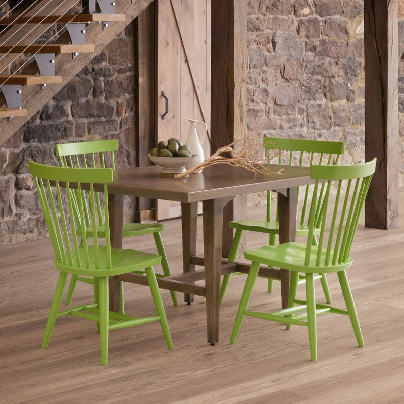 Amish Wheaton 38"x 54" Trestle Table with 4 Windsor Chairs