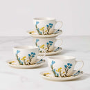 Wildflowers Tea Cup & Saucer - Set of 4