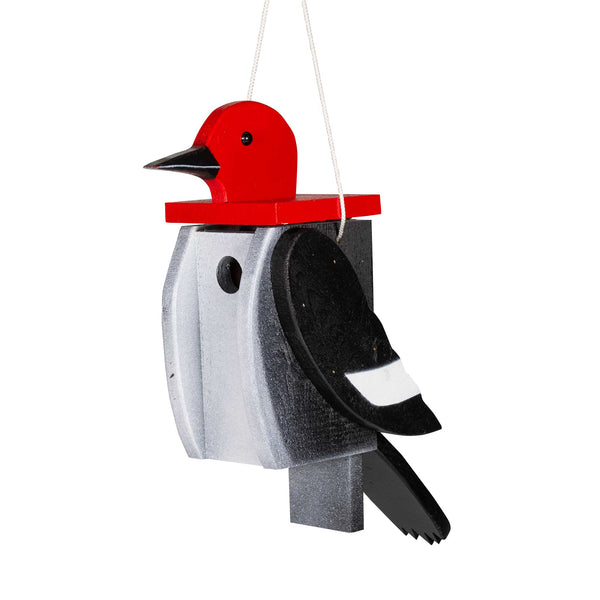 Amish Woodpecker Bird-Shaped wood house
