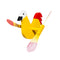 Amish Garden Wood Yellow Chicken Whirlybird
