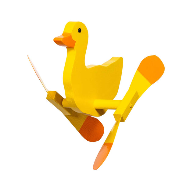 Amish Garden Wood Yellow Duck Whirlybird