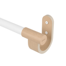 Single Curtain Rods | color: White-Natural | size: 42-120" (107-305 cm) | diameter: 1" (2.5 cm)